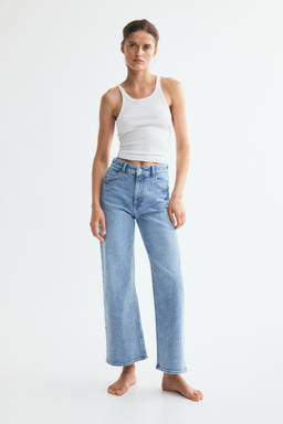 H&M - Women Blue Wide High Jeans
