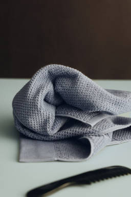 H&M - Blue Cotton Terry Hand Towel