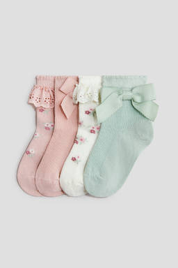 H&M - Girls Green 4-Pack Socks
