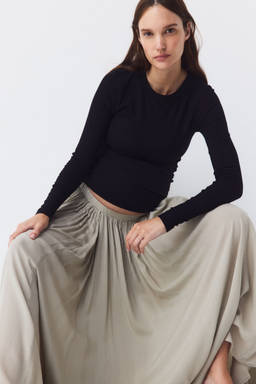 H&M - MAMA Ribbed Jersey Top
