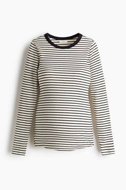H&M - Women White Mama Ribbed Jersey Top