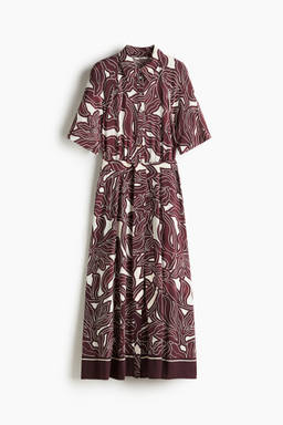 H&M - Women White Tie-Belt Shirt Dress