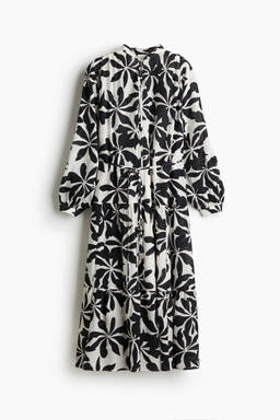 H&M - Oversized Crinkled Dress White