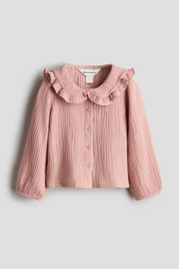 H&M - Girls Pink Cotton Muslin Blouse