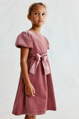 H&M - Girls Pink Velvet Dress