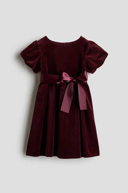 H&M - Girls Red Velvet Dress