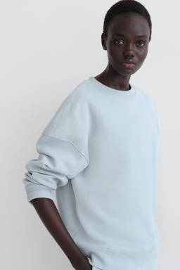 H&M - Women Turquoise Oversized Sweatshirt