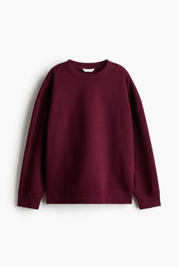 H&M - Women Maroon Oversized Sweatshirt