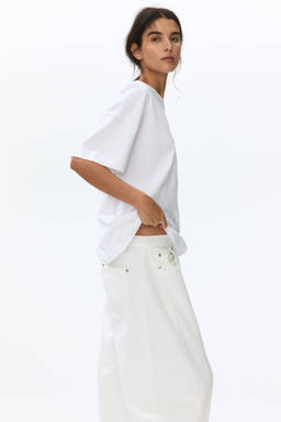 H&M - Women White Oversized T-Shirt