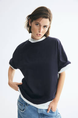 H&M - Women Blue Oversized T-shirt