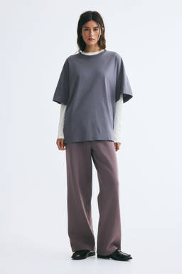 H&M - Women Grey Oversized T-Shirt