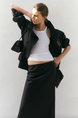 H&M - Women Black Midi Skirt
