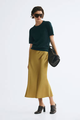 H&M - Women Yellow Midi Skirt