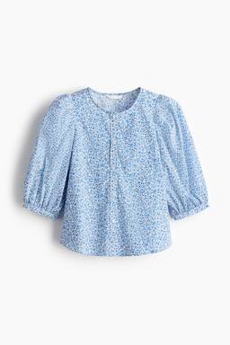 H&M - Women Blue Poplin Blouse