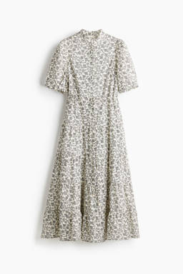 H&M - Long Cotton Dress White
