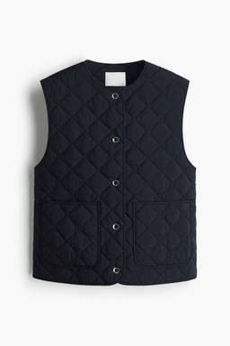 H&M - Women Black Quilted Gilet
