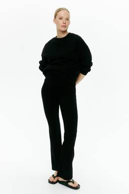 H&M - Women Black Mama Before & After Flared Trousers