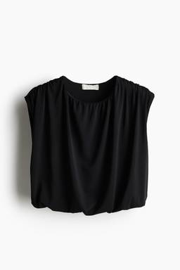 H&M - Draped Cropped Top Black