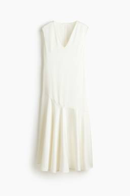 H&M - V-Neck Satin Dress White