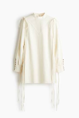 H&M - Women White Linen-Blend Dress