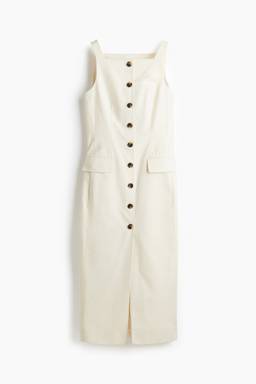 H&M - Women White Long Button-Front Dress
