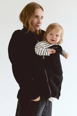 H&M - Women Black Mama Before & After Babywearing Teddy Jacket
