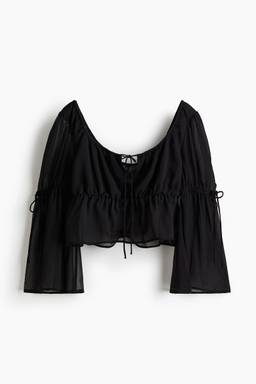 H&M - Women Black Cropped Blouse