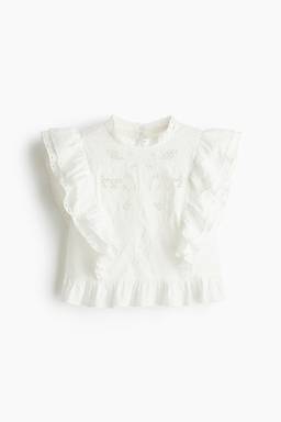 H&M - Women White Broderie Anglaise Blouse