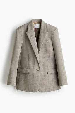 H&M - Women Grey Wool-Blend Blazer