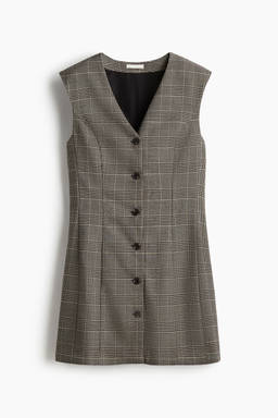 H&M - Women Black Shoulder-Pad Dress