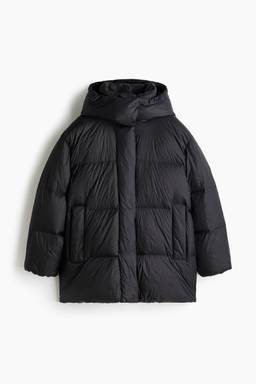 H&M - Women Black Hooded Down Puffer Jacket