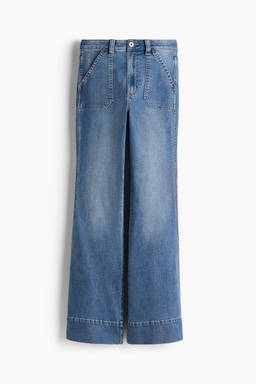 H&M - Women Blue Fla High Jeans