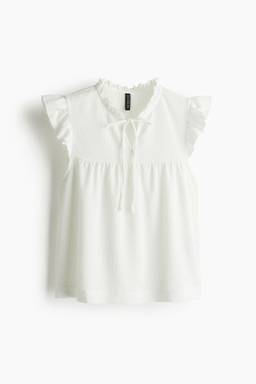 H&M - Women White Crinkled Top