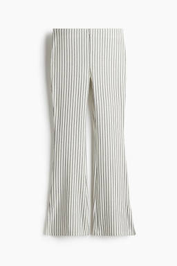 H&M - Women White Fla Jersey Trousers