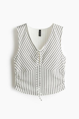 H&M - Women White Draped Vest Top