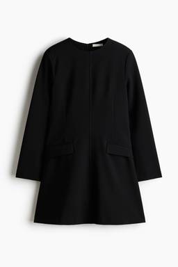 H&M - Women Black Shoulder-Pad Dress