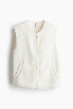 H&M - Women White Teddy Gilet