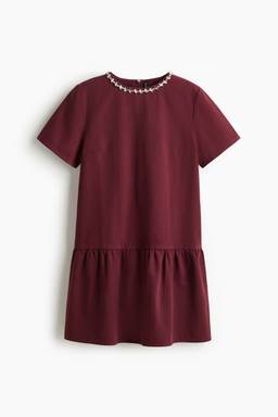 H&M - Women Red Rhinestone-Embellished Dress