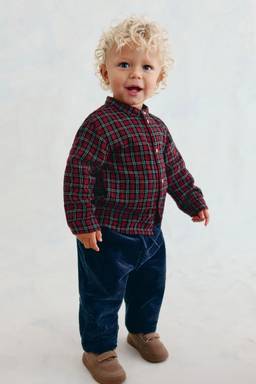 H&M - Boys Red Cotton Muslin Shirt