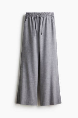 H&M - Women Grey Flared Drawstring Trousers