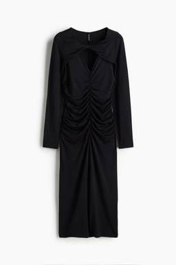 H&M - Women Black Draped Jersey Dress