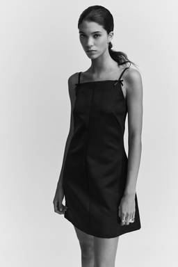 H&M - Women Black Satin Strappy Dress