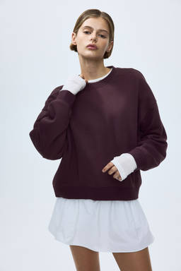 H&M - Women Red Print-Motif Sweatshirt