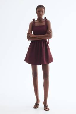 H&M - Women Red Bow-Detail Dress