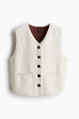 H&M - Women White Teddy Gilet