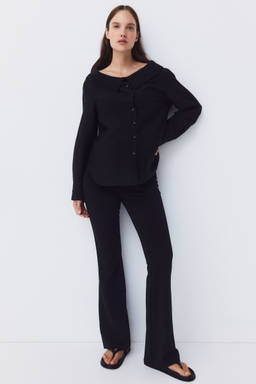 H&M - Women Black MAMA Flared Ponte Di Roma Leggings