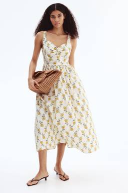 H&M - Women White Cotton Poplin Dress
