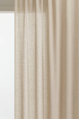 H&M - Beige 2-Pack Linen-Blend Curtain