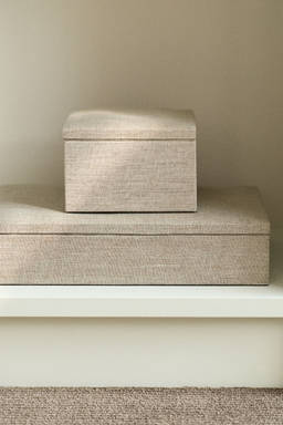 H&M - Beige Linen jewellery box