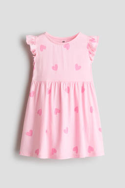 H&M - Girls Pink Cotton Jersey Dress